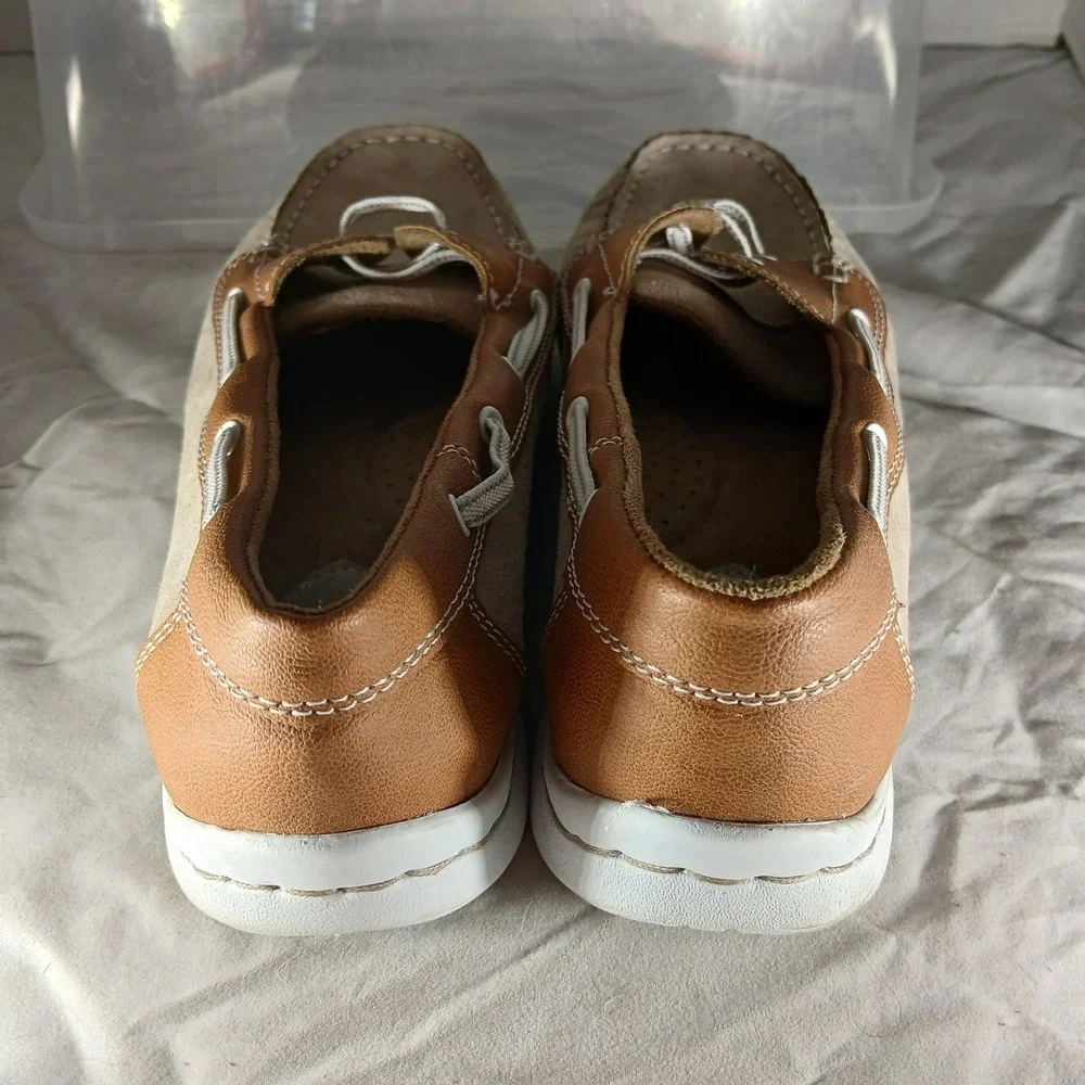 Bass Stern Women's Boat Shoes Size 8M Tan Suede Leather Comfort Loafers‎
